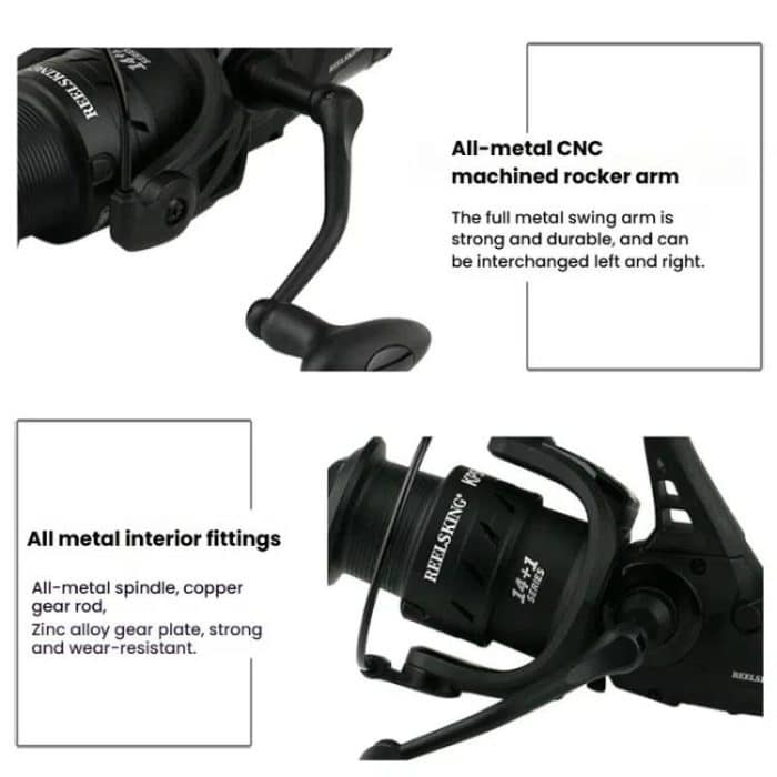 Dual Brake Fishing Reel Metal Shallow Spool & Zero-Gap Design for Long Casting, YUMOSHI KP3000, YUMOSHI KP4000, YUMOSHI KP5000, YUMOSHI KP6000, YUMOSHI KP7000 – Bild 7