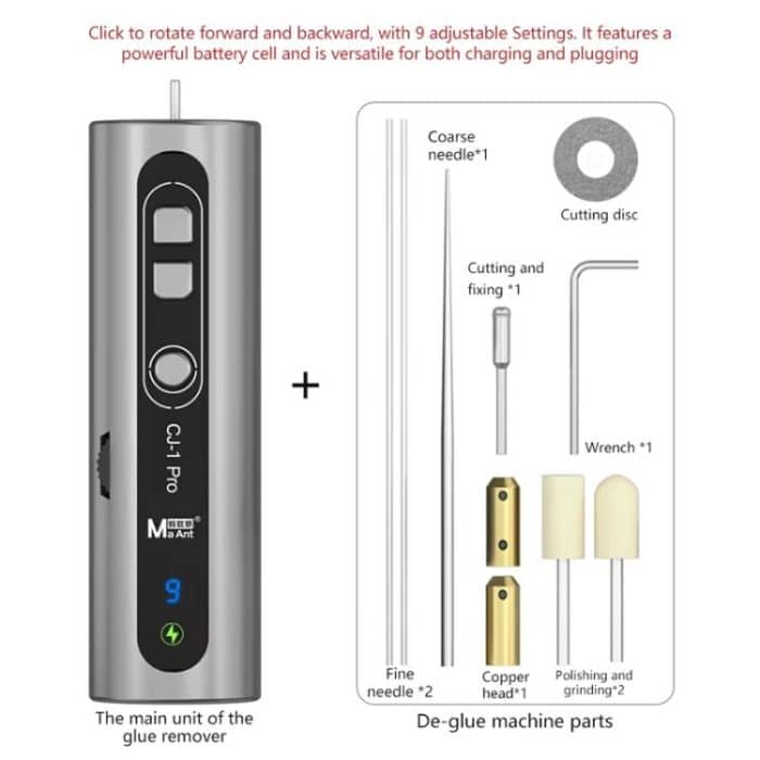 Electric Glue Remover Cutting Grinding Machine Phone Repair Screen Glue Removal Stick, CJ-1Pro – Bild 2