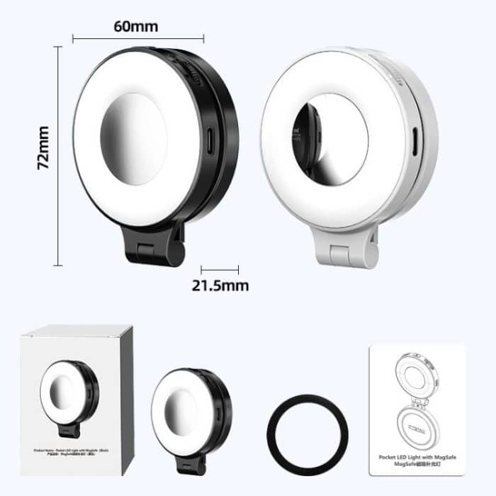 HEPAIL AC74 Magsafe Magnetic Smartphone Light Portable Handheld Selfie Light – Bild 12