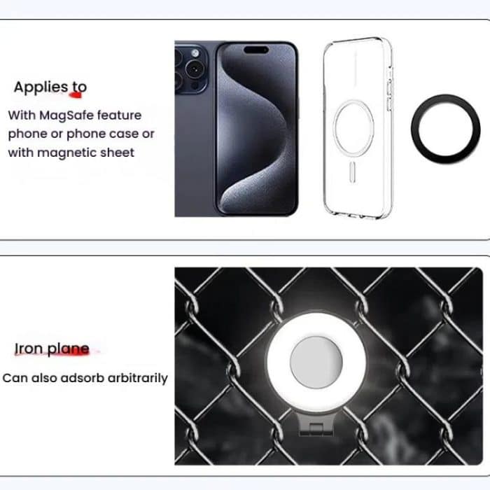 HEPAIL AC74 Magsafe Magnetic Smartphone Light Portable Handheld Selfie Light – Bild 10