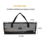 NOBANA Outdoor BBQ Grilling Fork Portable Stainless Steel Wooden Handle Grilling Skewer With Storage Bag, 7pcs /Set White, 7pcs /Set Black, 10pcs /Set White, 10pcs /Set Black – Bild 5