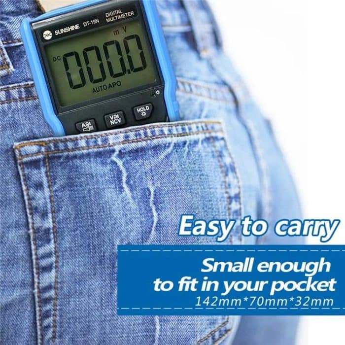 Mini Smart Digital Multimeter With LCD Display Repair Tool Tester, DT-19N – Bild 4