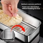 Kacheeg Stainless Steel Slim Rectangular Food Storage Container 304 Narrow Space-Saving Fridge Organizer Box, Sealed, Regular – Bild 5