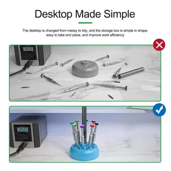 Magnetic Screwdriver Rotating Box 360-degree Rotation 17-slot Screwdriver Storage Box, RL-078 – Bild 6