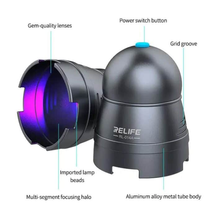 Mobile Phone Repair UV Glue Ultraviolet Curing Lamp Fluorescent Detection Green Oil Curing Light, RELIFE RL-014A – Bild 3