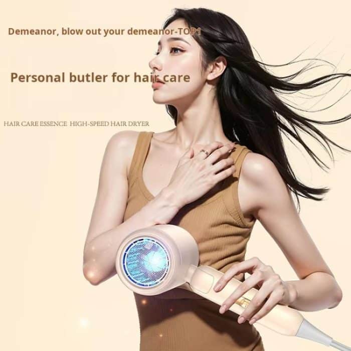 800-1200W High-Speed Hair Dryer with Blue Light Care Foldable & Portable for Travel, US Plug, EU Plug, UK Plug – Bild 2