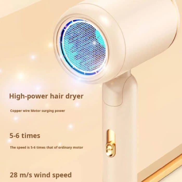 800-1200W High-Speed Hair Dryer with Blue Light Care Foldable & Portable for Travel, US Plug, EU Plug, UK Plug – Bild 4