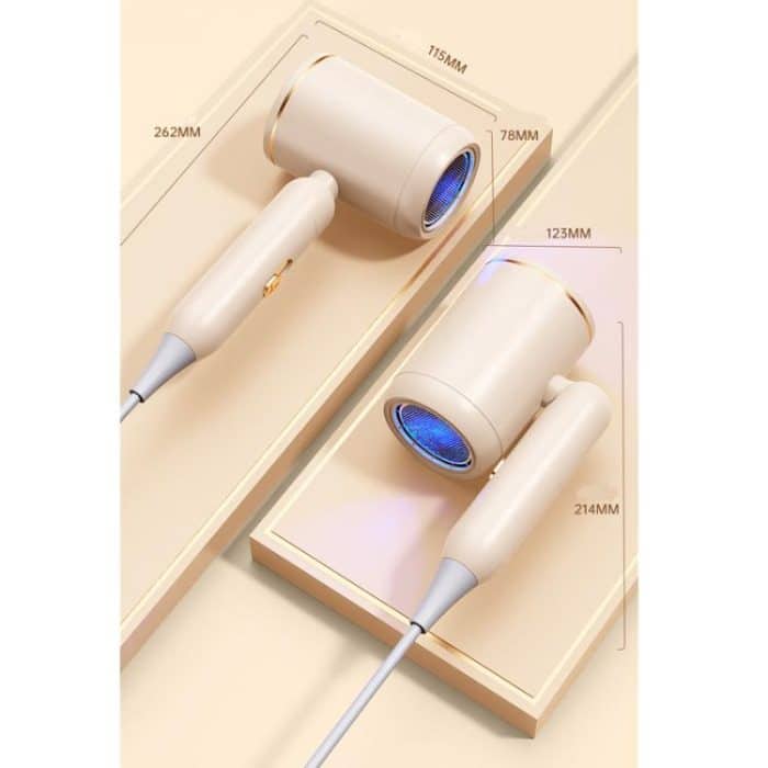 800-1200W High-Speed Hair Dryer with Blue Light Care Foldable & Portable for Travel, US Plug, EU Plug, UK Plug – Bild 10