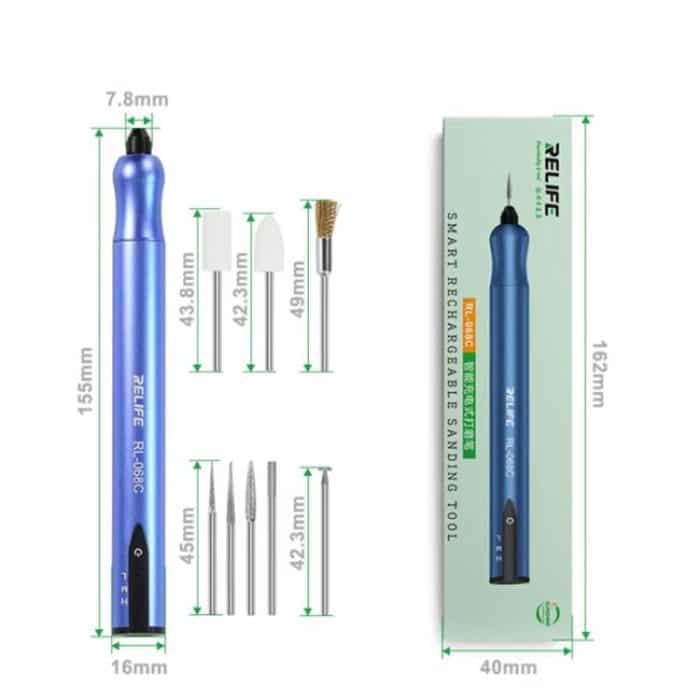 Smart Rechargeable Grinding Pen Portable Grinding Head Rust Removal Polishing Motherboard Repair Electric Grinder, RL-068C – Bild 10