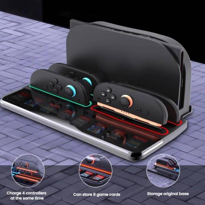 For Nintendo Switch 2 Controller Charging Dock Ultra-thin Stand With 8 Game Card Storage, UT01 Charging Dock – Bild 3