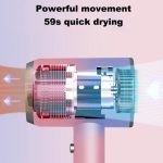 High-Speed Hair Dryer Salon & Home Blow Dryer with Blue Light Ionic Technology, US Plug, EU Plug, UK Plug – Bild 3