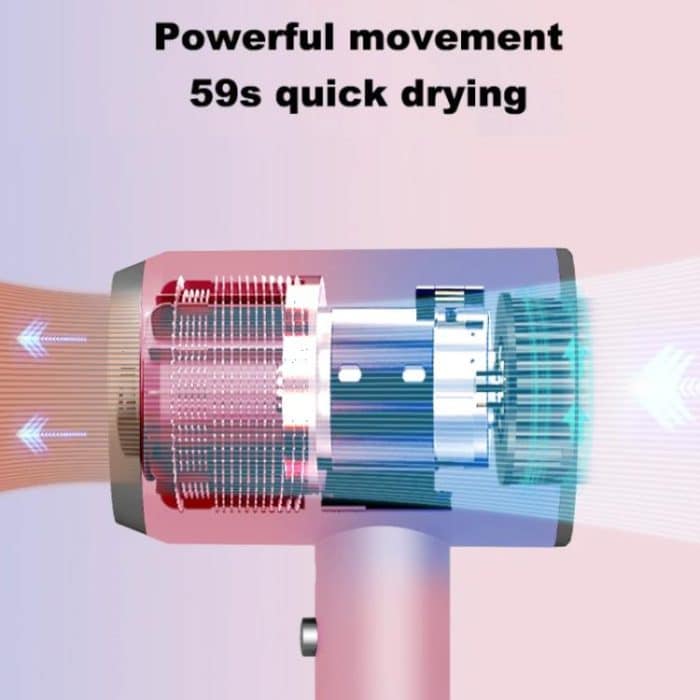 High-Speed Hair Dryer Salon & Home Blow Dryer with Blue Light Ionic Technology, US Plug, EU Plug, UK Plug – Bild 3