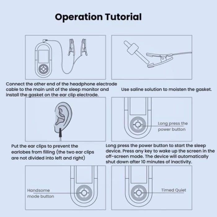 Ear Clip Sleep Aid Device Smart Microcurrent Pulse Pressure Relief Sleep Device, M008 – Bild 11