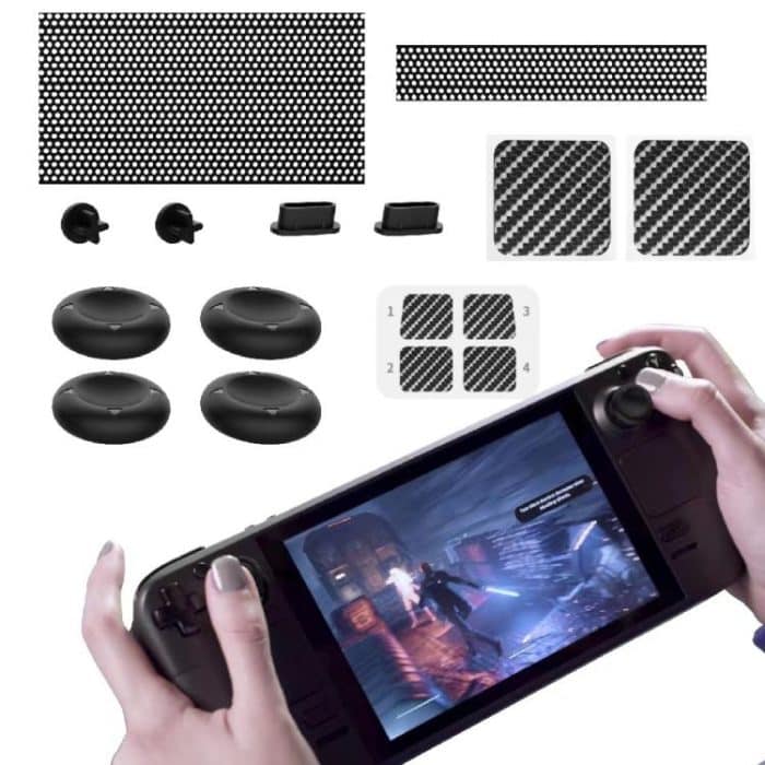 TBD06061044.jpg Für Steam Deck Spielkonsole PGTECH Joystick Kappe Aufkleber Staub Stecker Schutz Kit – Bild 1