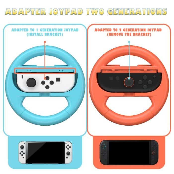 2pcs /Pack Steering Wheel Grip for Nintendo Switch 2/Switch Joy-Con Controllers – Bild 4