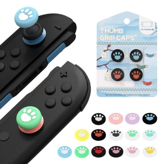 For Nintendo Switch 2 Joy-Con 2pairs Claw-Print Silicone Thumb Grip Caps Button Covers – Bild 2