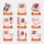 Children Instant Print Digital Camera Dual Front Rear Cameras HD Mini Camera – Bild 9