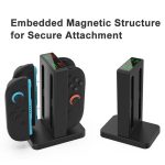 DOBE 4-in-1 Magnetische Ladestation für Nintendo Switch 2 Controller mit LED-Anzeigen und Cartridge-Aufbewahrung – Bild 4