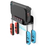 Für Nintendo Switch 2 iPega Wandmontiertes Gaming-Regal aus Stahl mit 5 Spielkartensteckplätzen und 4 Controller-Haken
