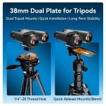 APEXEL BinoClamp Pro Schnellwechsel-Fernglashalterungssatz 360-Grad-Schwenk-Fernglashalter aus Aluminium – Bild 5