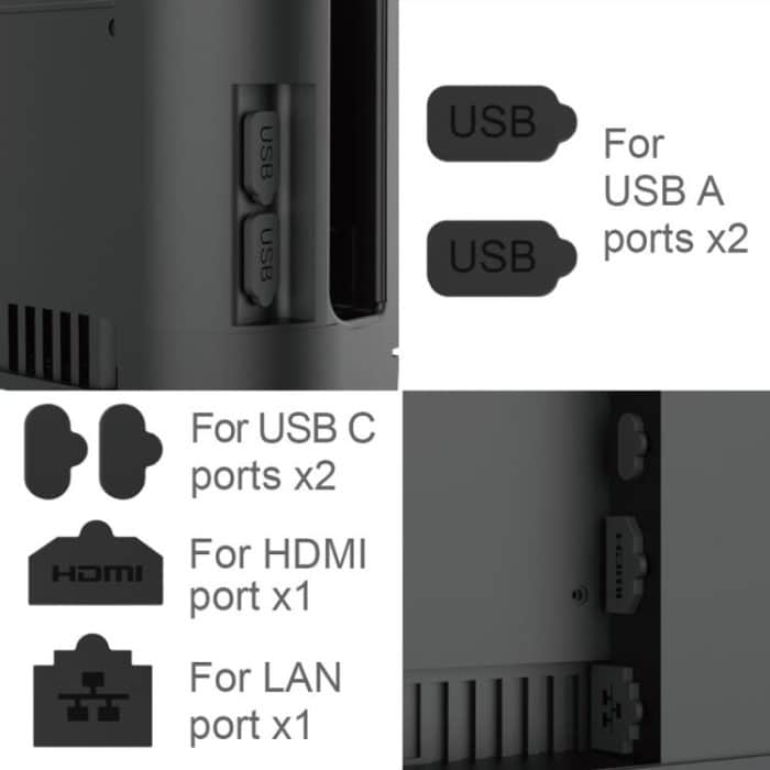 Für Nintendo Switch 2 IPega 6-in-1 Präzisions-Staubstöpsel-Set Multi-Port-Schutz-Kit – Bild 3