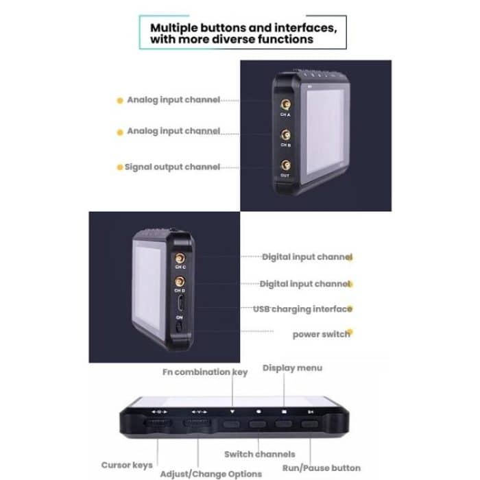 Mini Handheld Digital Storage Four-channel Automobile Maintenance Oscilloscope, DS213 – Bild 5