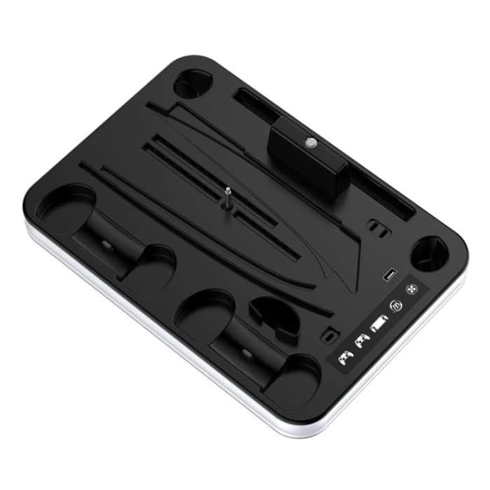 JYS Charging Display Station for PS5/PS5 Slim/PS Portal Dual Controller Dock with Cooling Fan & Headphone Hook – Bild 3
