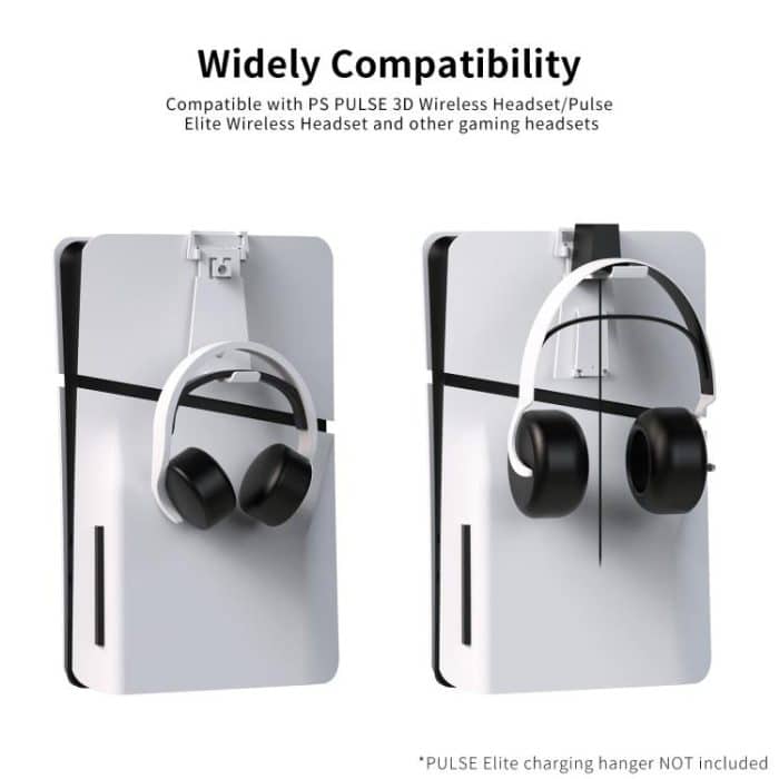 JYS Charging Display Station for PS5/PS5 Slim/PS Portal Dual Controller Dock with Cooling Fan & Headphone Hook – Bild 9
