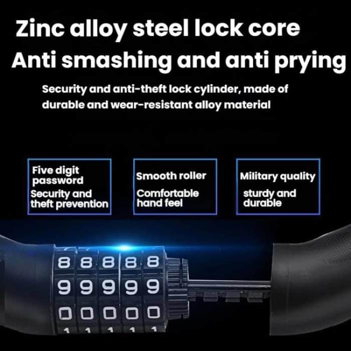 105cm Bicycle Chain Lock 5 Digit Combination Lock, 5 Digit – Bild 7