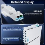 For PS5 Slim Controller 2-in-1 Charging Station Cooling Fan With RGB Lighting – Bild 6