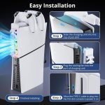 For PS5 Slim Controller 2-in-1 Charging Station Cooling Fan With RGB Lighting – Bild 7