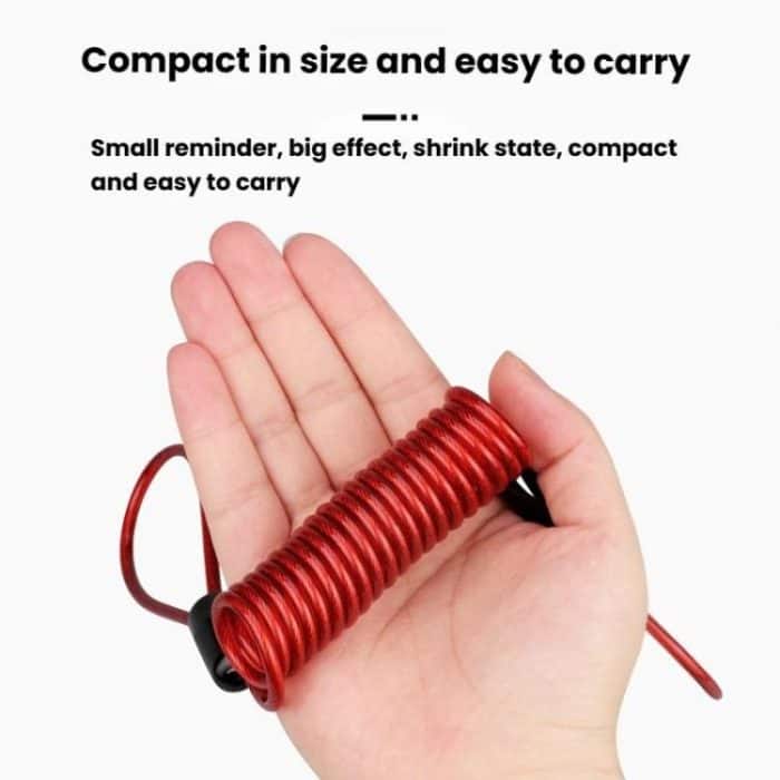 Bicycle Disc Brake Lock Portable Motorcycle Reminder Rope Lock Accessories, Red, Black, Blue – Bild 7