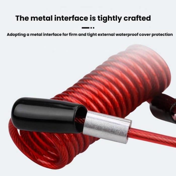 Bicycle Disc Brake Lock Portable Motorcycle Reminder Rope Lock Accessories, Red, Black, Blue – Bild 9