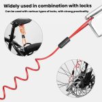 Bicycle Disc Brake Lock Portable Motorcycle Reminder Rope Lock Accessories, Red, Black, Blue – Bild 10