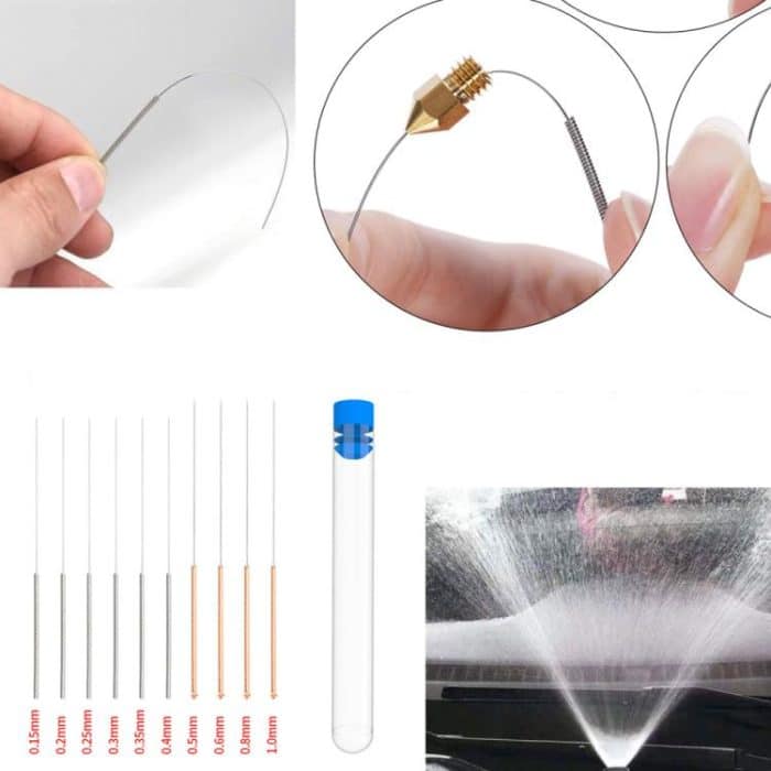 Wiper Nozzle Unclogging Needle Print Nozzle Cleaning Steel Needle, 10pcs /Set, 10pcs /Set+2 Tweezers – Bild 2