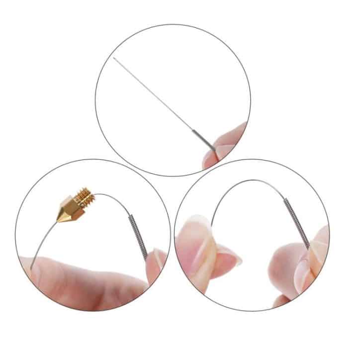 Wiper Nozzle Unclogging Needle Print Nozzle Cleaning Steel Needle, 10pcs /Set, 10pcs /Set+2 Tweezers – Bild 4