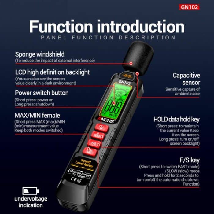 ANENG Sound Decibel Tester Volume Sound Level Noise Meter – Bild 11