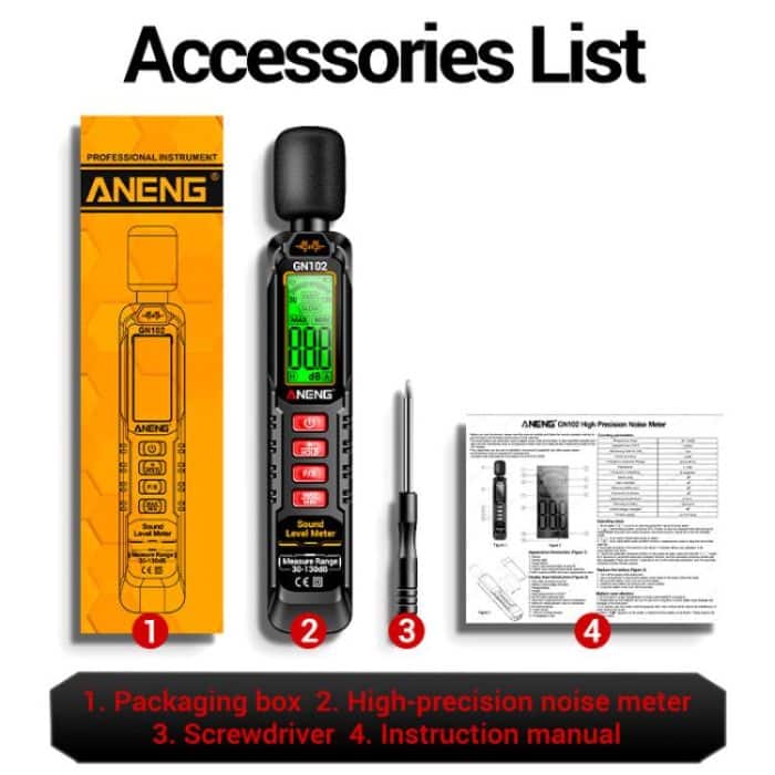 ANENG Sound Decibel Tester Volume Sound Level Noise Meter – Bild 12