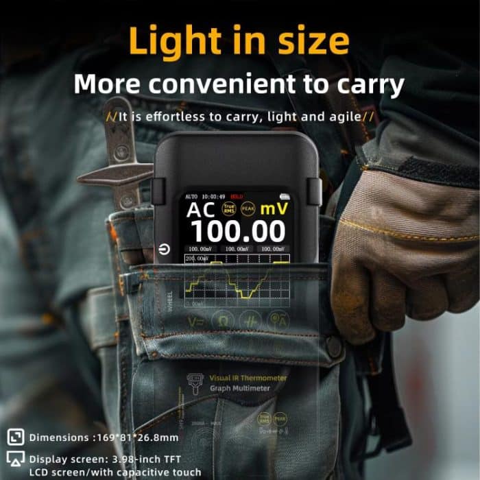 BSIDE SH9 Infrared Thermal Imaging Multimeter Touchscreen High-Definition Thermal Imaging Thermometer Electrical Floor Heating Inspection, Standard, Standard+Flexible Coil, Standard+Macro Lens, Standard+Macro Lens+Flexible Coil – Bild 11