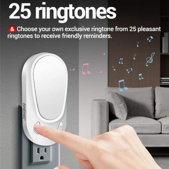 ANENG Home Intelligent Electronic Remote Control Waterproof Wireless Doorbell, One Press One Ring, One Press Two Rings, Two Presses One Ring – Bild 8