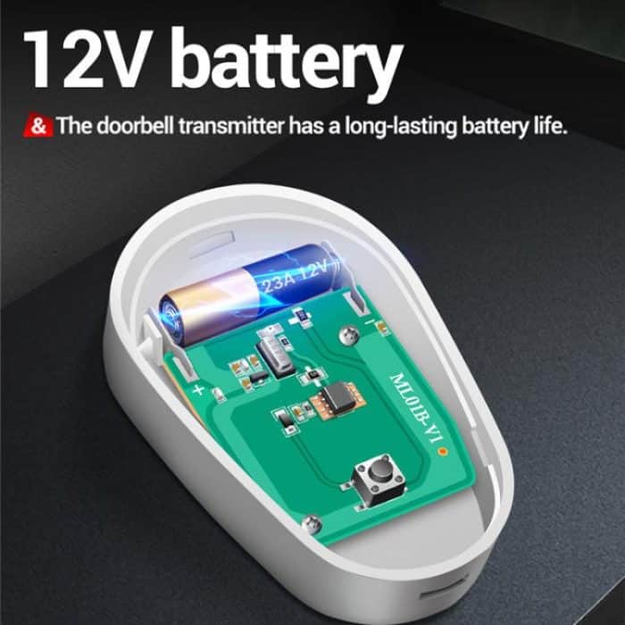 ANENG Home Intelligent Electronic Remote Control Waterproof Wireless Doorbell, One Press One Ring, One Press Two Rings, Two Presses One Ring – Bild 9