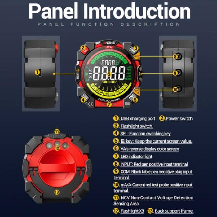 ANENG Intelligent High-precision Double-tube Fuse Digital Multimeter, 626 – Bild 9