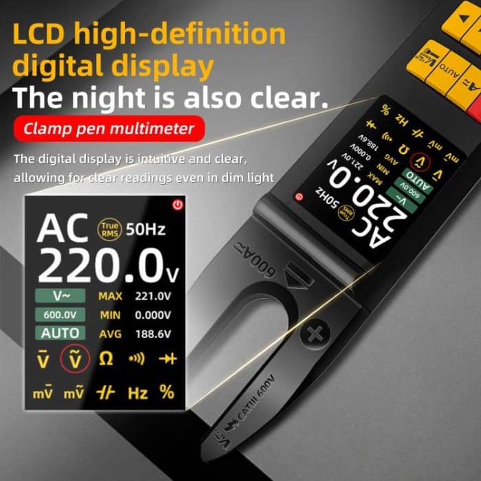 600A Intelligent High-Precision Clamp Meter U-Type Multimeter, U5 – Bild 3