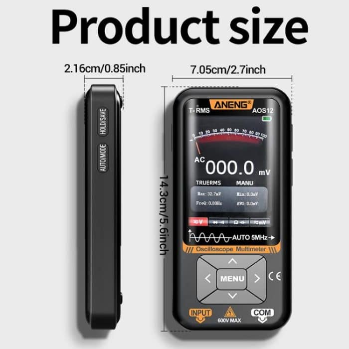 ANENG 2 In 1 Handheld Color Screen Oscilloscope Digital Multimeter, AOS12 – Bild 2