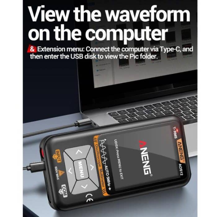 ANENG 2 In 1 Handheld Color Screen Oscilloscope Digital Multimeter, AOS12 – Bild 4