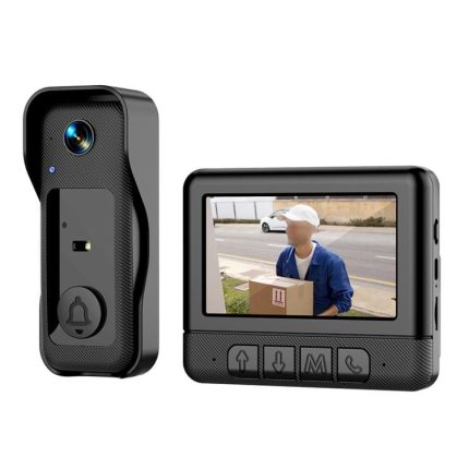 X6 Home Intelligente drahtlose Infrarot-Nachtsicht-Video-Türklingel mit 4,3-Zoll-Display, Black+64G, X6