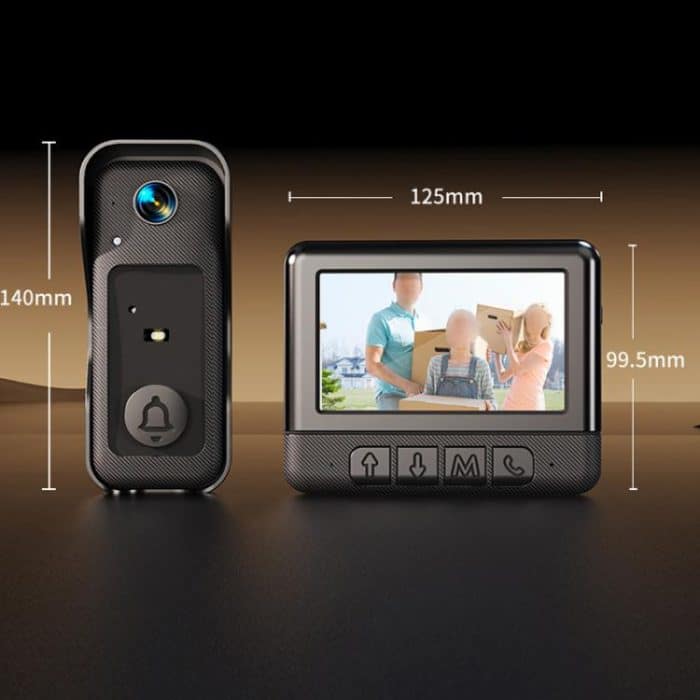 X6 Home Intelligente drahtlose Infrarot-Nachtsicht-Video-Türklingel mit 4,3-Zoll-Display, Black+64G, X6 – Bild 2
