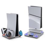 Für PS5 / PS5 Slim / PS VR2 DOBE TP5-3550 Spielkonsole Kühlbasis Controller Ladeständer + Kopfhörerhalter – Bild 2