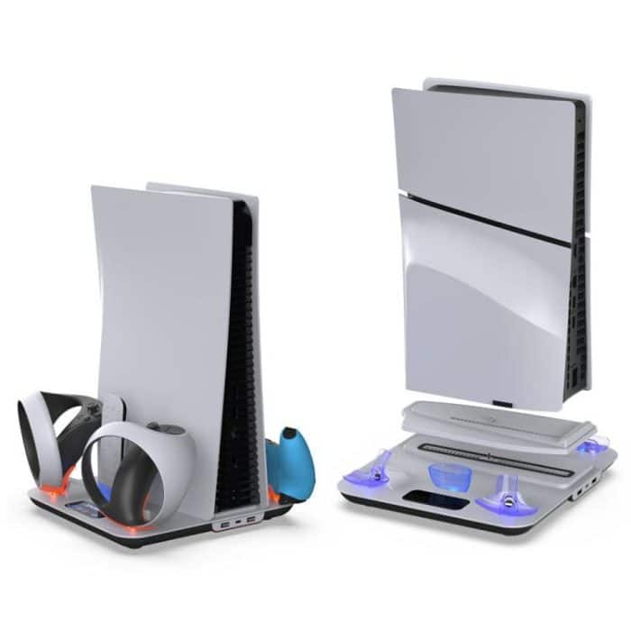 Für PS5 / PS5 Slim / PS VR2 DOBE TP5-3550 Spielkonsole Kühlbasis Controller Ladeständer + Kopfhörerhalter – Bild 2