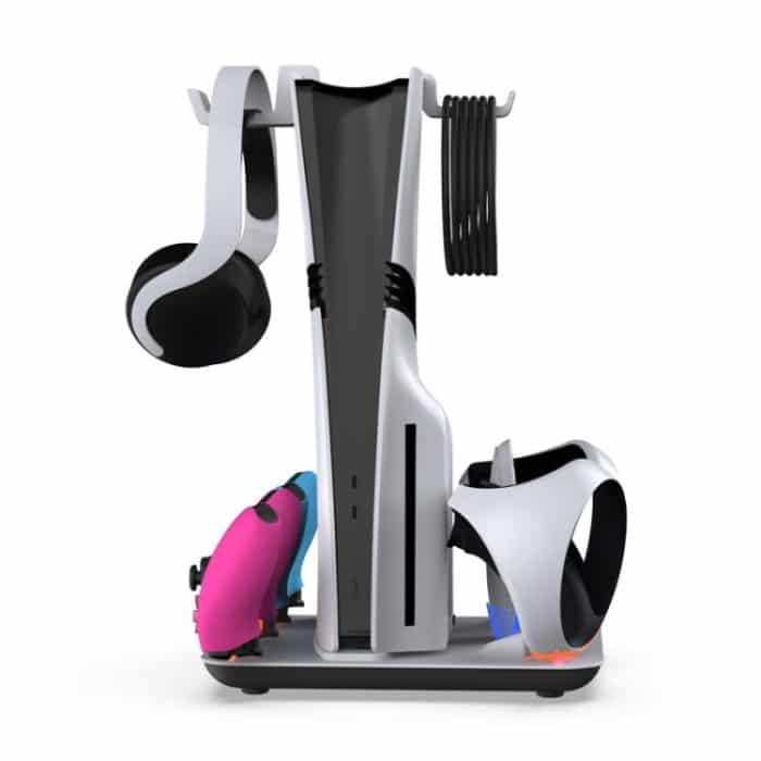 Für PS5 / PS5 Slim / PS VR2 DOBE TP5-3550 Spielkonsole Kühlbasis Controller Ladeständer + Kopfhörerhalter – Bild 6